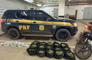 PRF apreende folhas de coca e cigarros contrabandeados após perseguição na BR-317