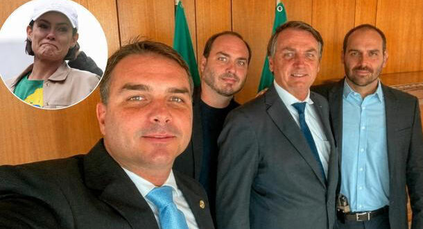 Flávio Bolsonaro, Eduardo e Carlos cobram reação de Jair após vídeo de Michelle