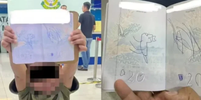 Criança faz cada uma: menino desenha dinossauro em passaporte, e mãe tem viagem cancelada