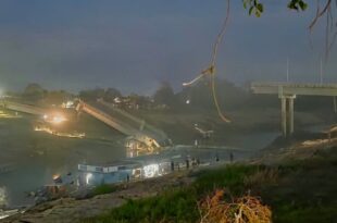 Ponte inaugurada há menos de três anos desaba em Sena Madureira e deixa feridos