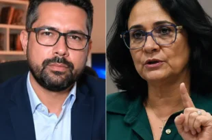 Baixaria: Damares treta com Paulo Figueiredo e é chamada de “amante de pastor”