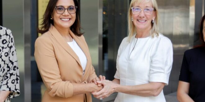 Governadora e alta executiva de banco europeu firmam compromisso contra os impactos severos das mudanças climáticas
