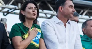 Michelle diz que a campanha de Flávio Bolsonaro será abalada por novos escândalos