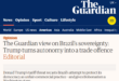 Trump transforma autonomia do Brasil em delito comercial, diz The Guardian sobre tarifas