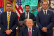 Em inglês, Eduardo Bolsonaro incita Trump a atacar o Brasil e prender Lula: “seguindo passos de Maduro”