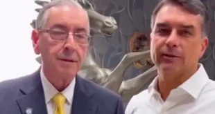 Os semelhantes se unem: Flávio Bolsonaro declara apoio e rasga elogios a Eduardo Cunha, cassado por corrupção
