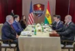 Foto flagra reunião de Marco Rubio e Rodrigo Paz com Fernando Cerimedo