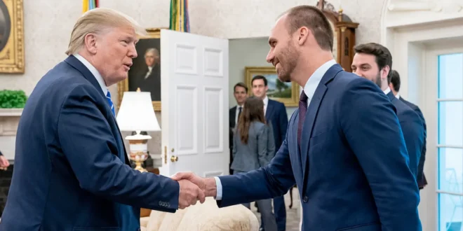 Suspeito nº 1: Eduardo Bolsonaro pode estar por trás da revogação do visto da embaixadora do Brasil nos EUA