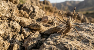 Astúcia animal: cobra fica praticamente invisível e deixa apenas uma falsa aranha se mexendo para atrair presas