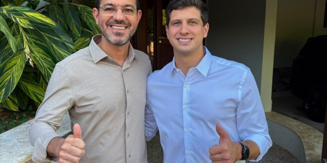 João Campos reforça confiança do PSB nacional na candidatura de Thor Dantas e o chama de "futuro governador"