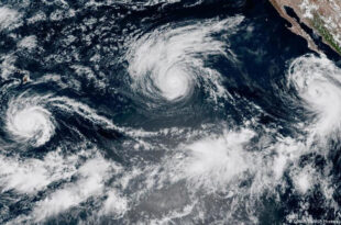 Eventos climáticos extremos: El Niño alimenta raro trio de furacões no Pacífico