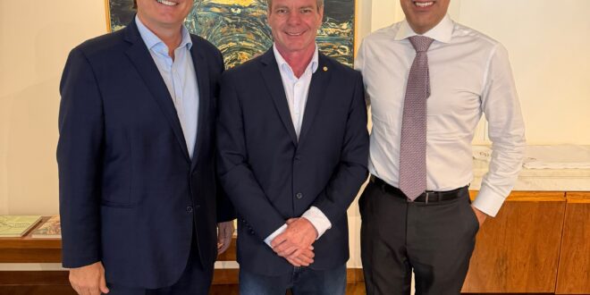 Em Brasília, Pedro Longo se reúne com Hugo Motta e dirigentes do MDB