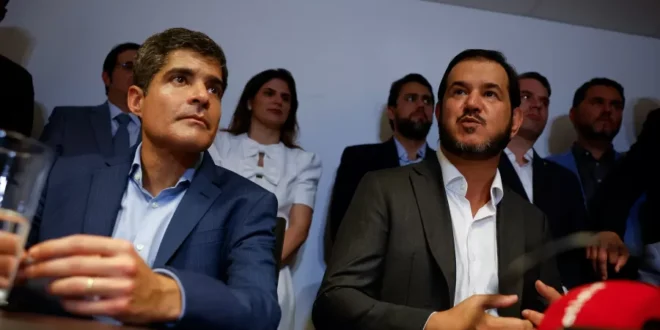 Rueda e ACM Neto atuaram em favor do Master em troca de 10% dos valores aplicados por fundos estaduais, disse Vorcaro