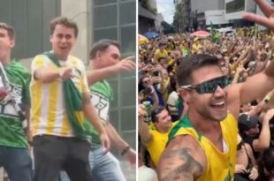 Defensor da moral e bons costumes: Nikolas pede para ex-BBB tirar a camisa em ato na Paulista