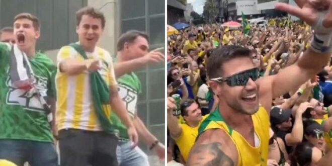 Defensor da moral e bons costumes: Nikolas pede para ex-BBB tirar a camisa em ato na Paulista