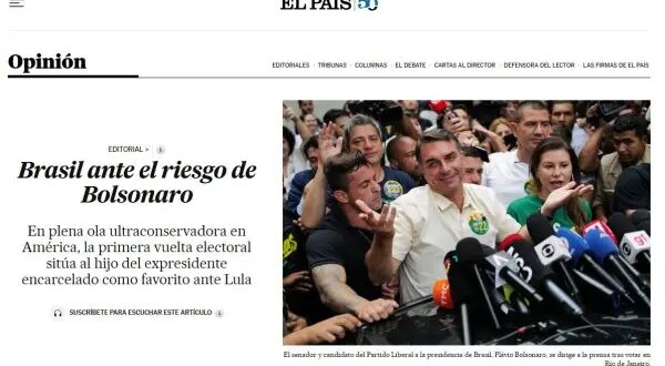Todo mundo sabe...literalmente: “O Brasil enfrenta o risco de Bolsonaro”, diz El País em editorial